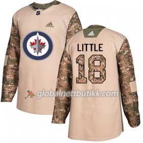 Winnipeg Jets Hockeydrakt Bryan Little 18 2017-2018 Camo Veterans Day Practice Adidas Authentic - Herre